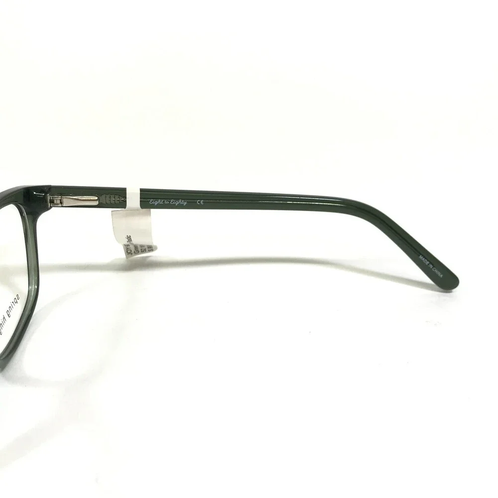 Eight to Eighty Eyeglasses Frames JOY Green Clear Cat Eye Full Rim 52-16-140